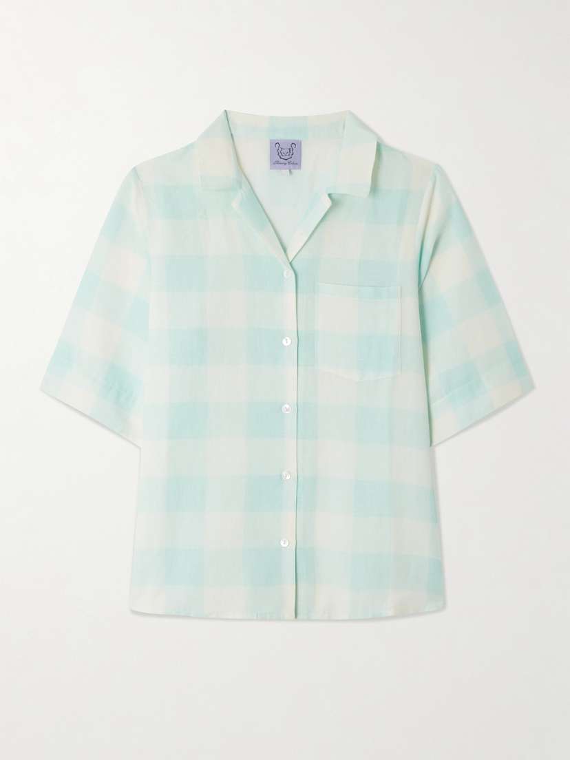 Thierry Colson Zouk Checked Linen And Cotton-blend Shirt