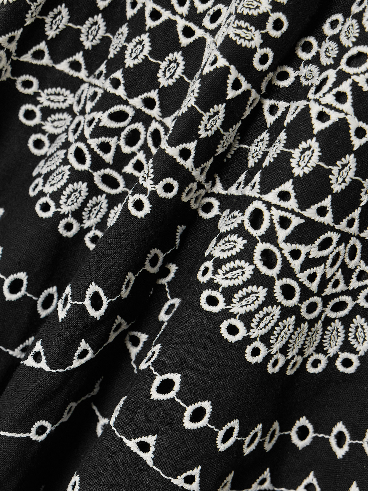 Charo Ruiz Winnie Broderie Anglaise Cotton-blend Mini Dress In Black