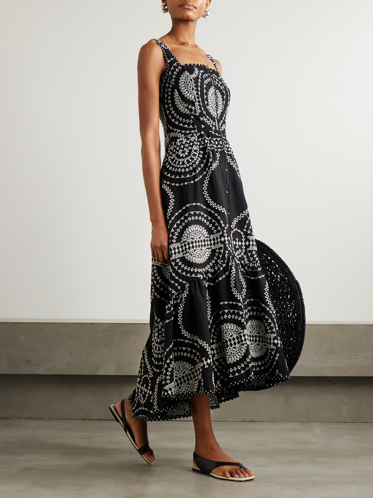 Charo Ruiz Greba Long Maxi Dress In Black In Black