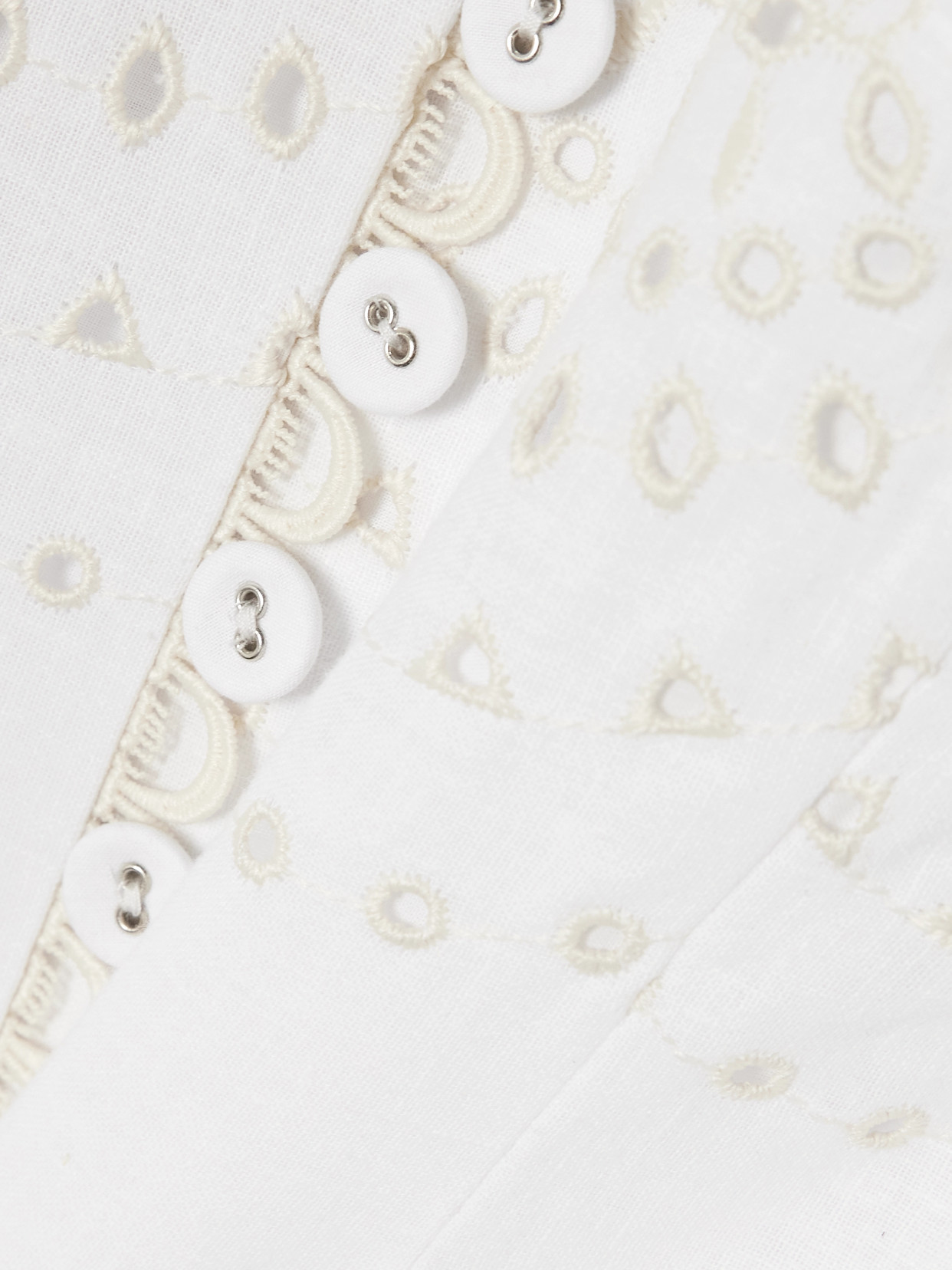 Charo Ruiz Catta Scalloped Broderie Anglaise Cotton-blend Midi Dress In Ivory