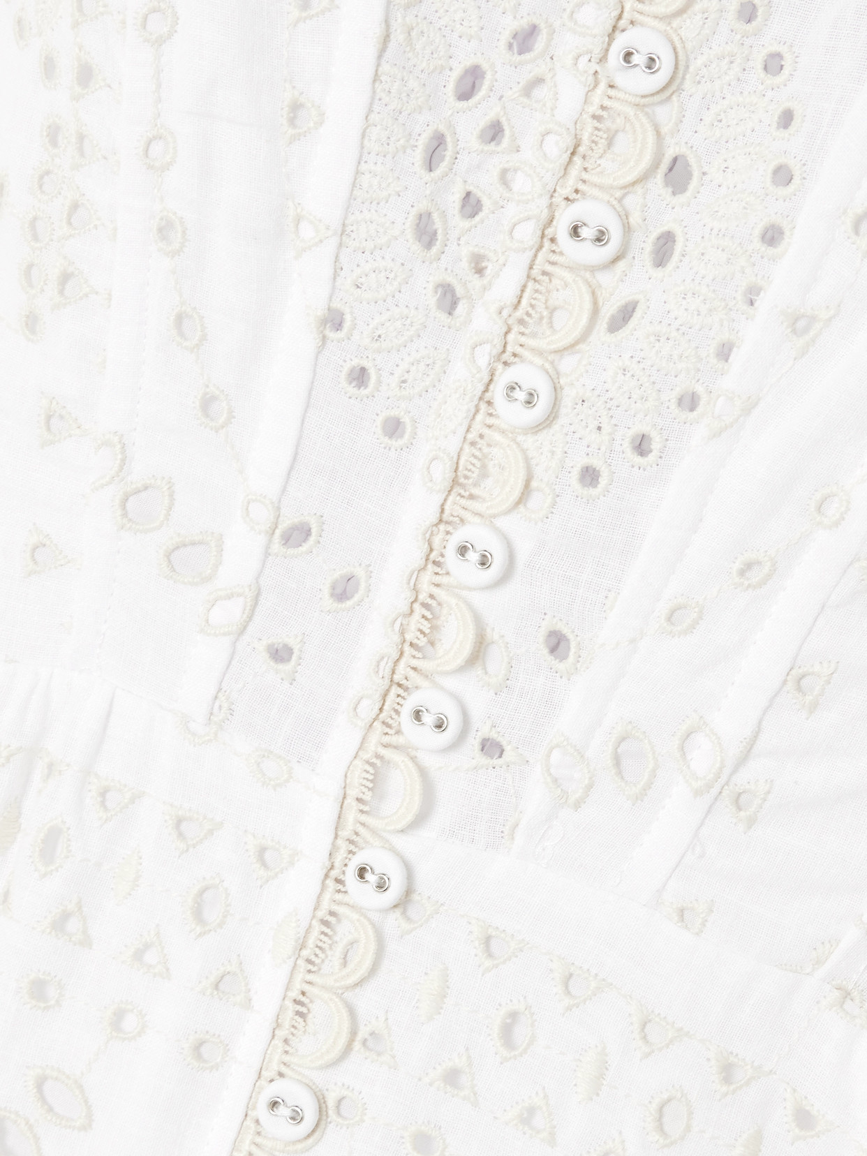 Charo Ruiz Greba Broderie Anglaise Cotton-blend Maxi Dress In Ivory