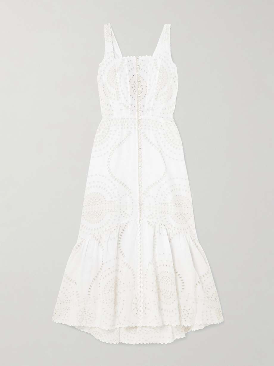 greba broderie anglaise cotton-blend maxi dress