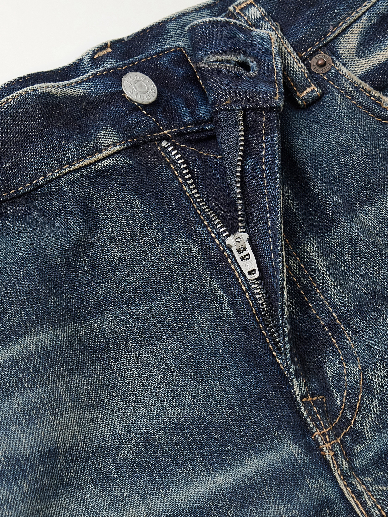 Acne Studios Distressed High-rise Slim-fit Flared Organic Jeans