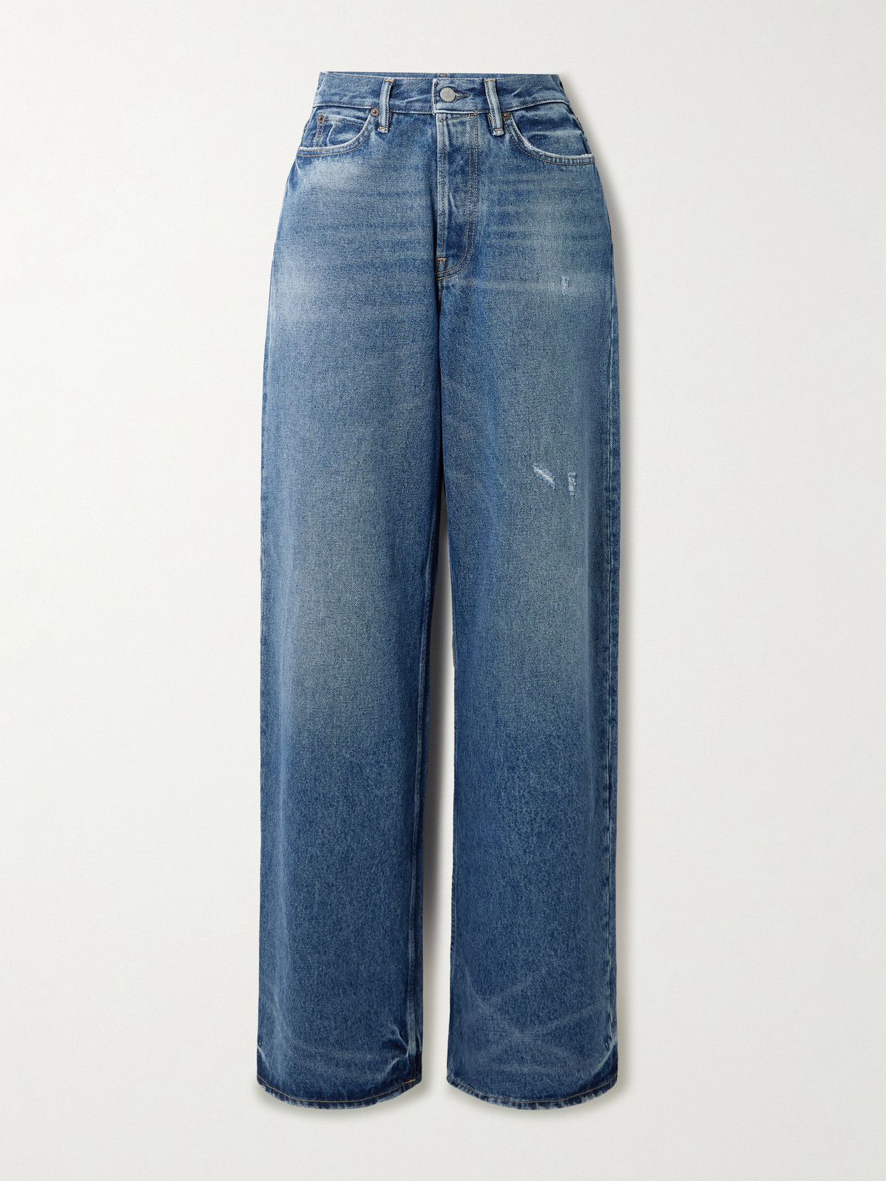 Acne Studios 1981 Low-rise Wide-leg Organic Jeans In Blue