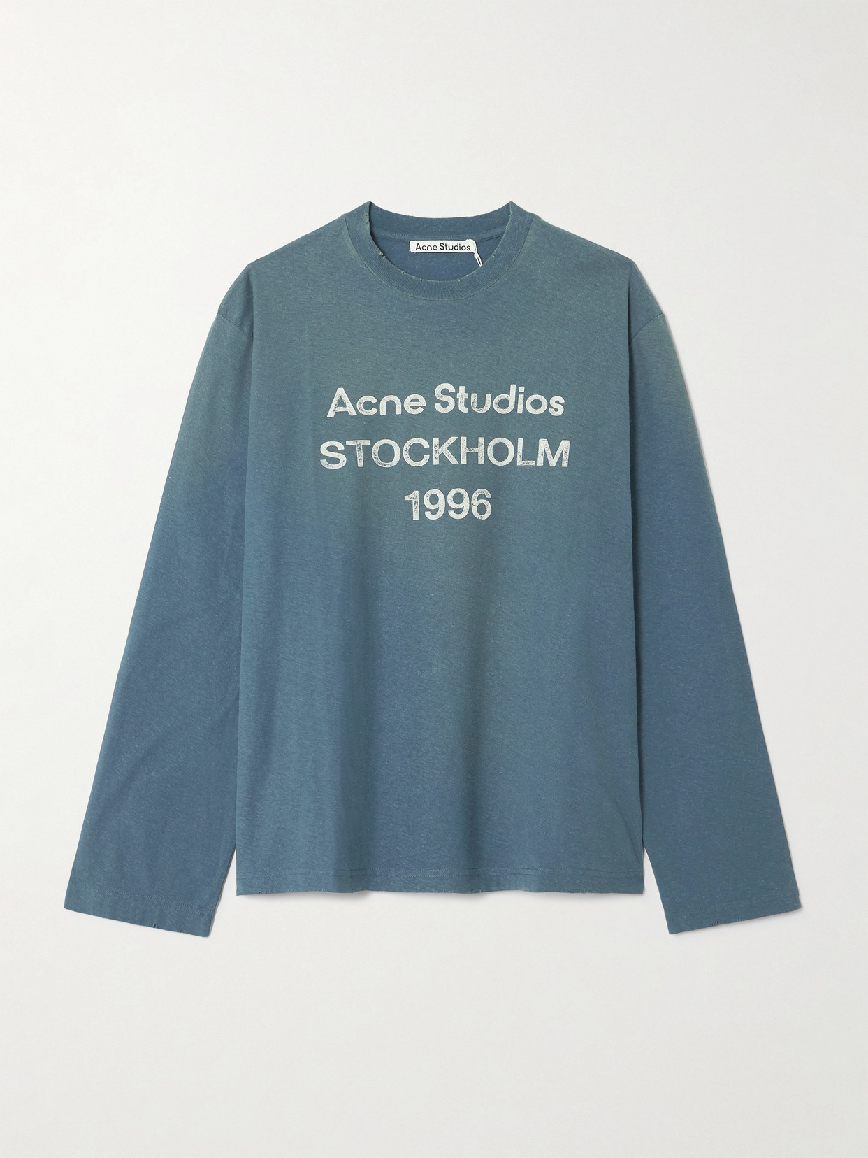 Acne Studios Printed Cotton And Hemp-blend Jersey T-shirt