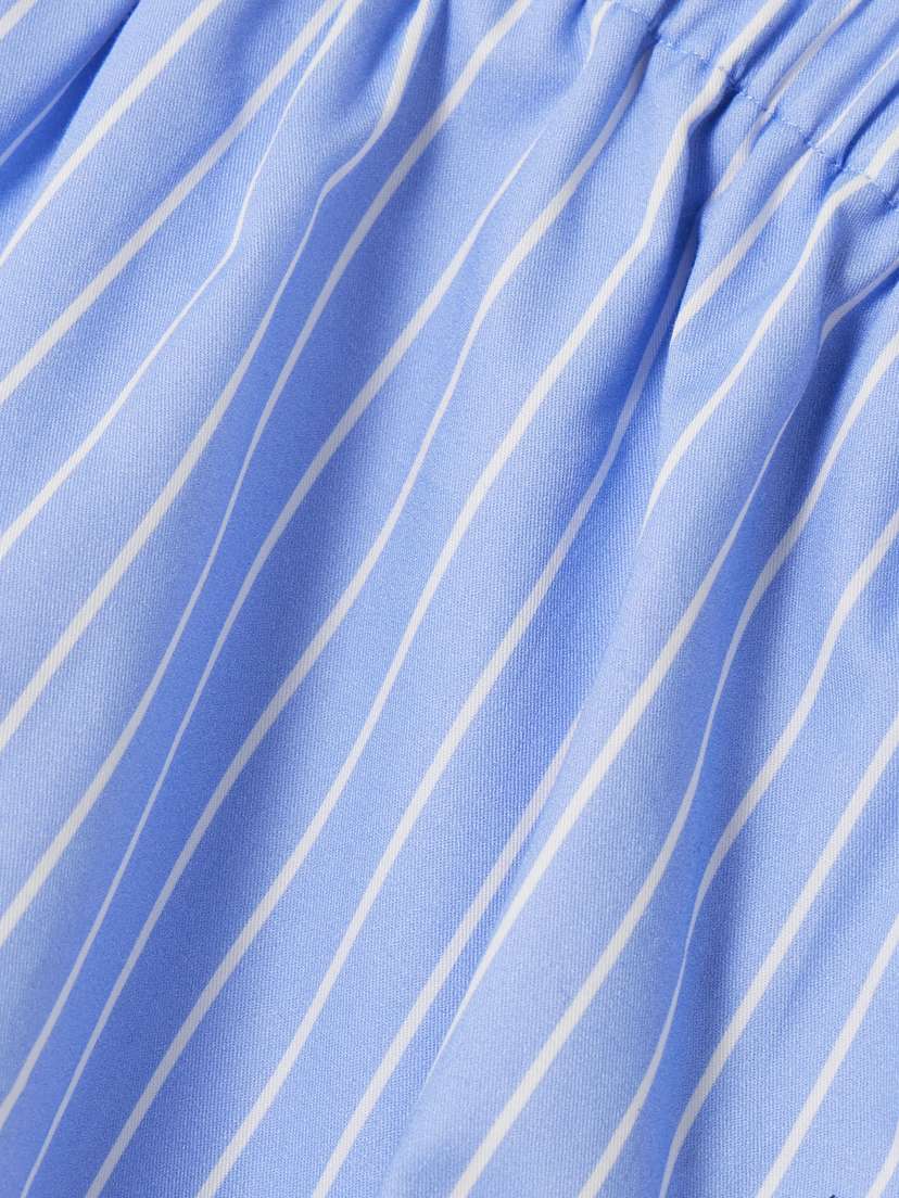 Gathered Striped Cotton-poplin Shorts | Image | 3