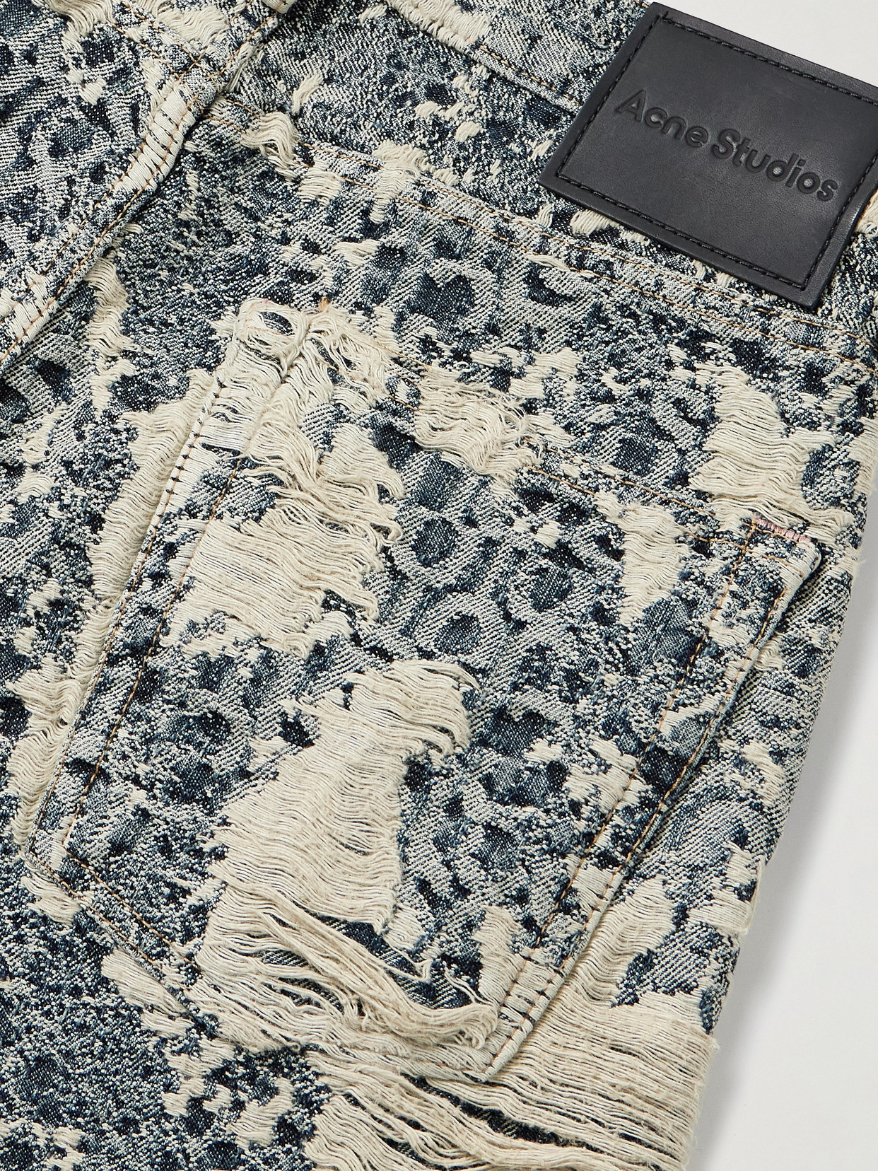 Acne Studios 1981 Distressed Mid-rise Wide-leg Organic Jeans