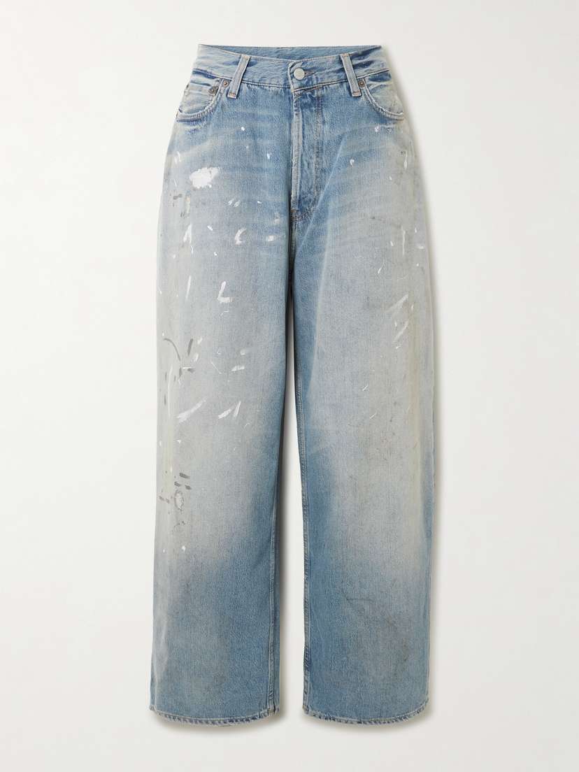 Acne Studios 2023 Distressed Organic Low-rise Wide-leg Jeans