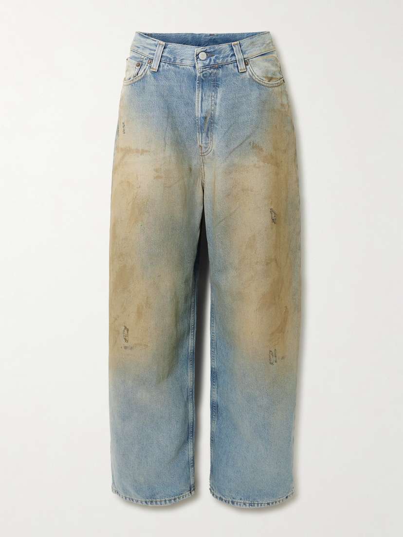 Acne Studios 2023 Distressed Organic Mid-rise Wide-leg Jeans