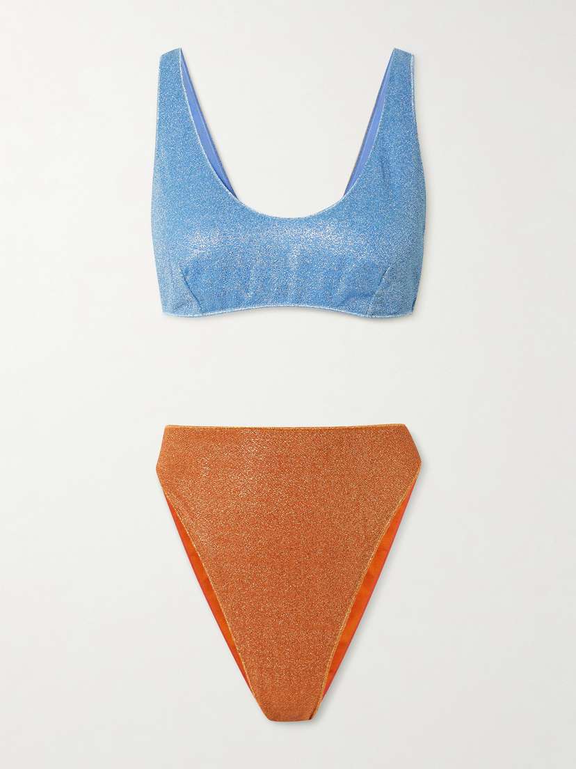 Oséree Glazed Lumière Sporty 90s Metallic Bikini