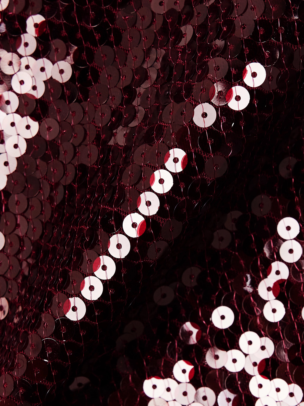 Oseree Marylin Sequined Tulle Wrap Mini Skirt In Burgundy