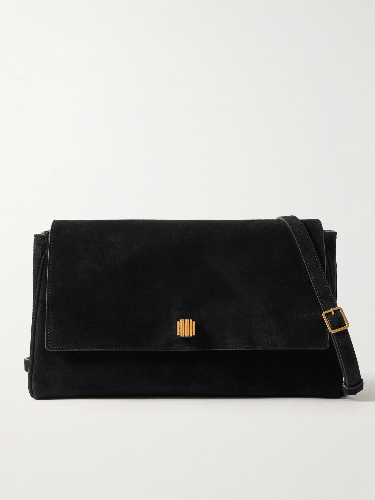 Khaite Audrey Leather Crossbody Bag In Black