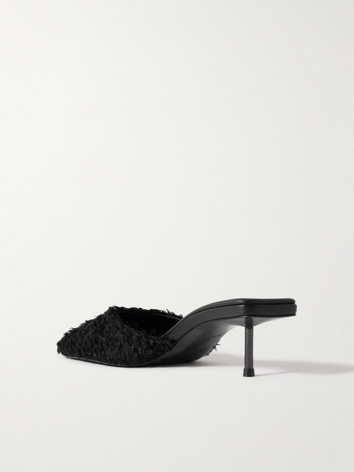 St Agni Fleece Mules In Black