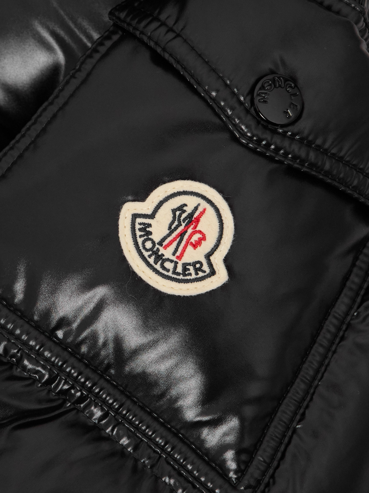 Maire Hooded Quilted Glossed-Shell Down Jacket