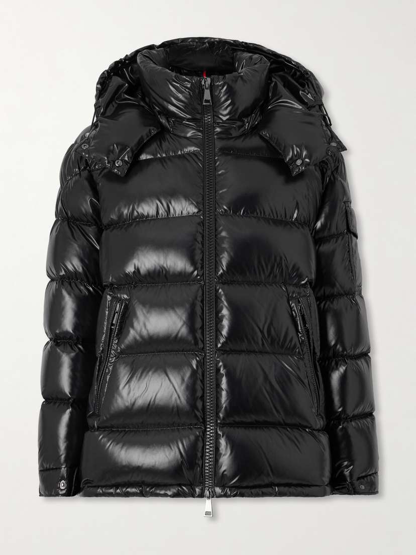 Moncler Maire Hooded Quilted Glossed-shell Down Jacket
