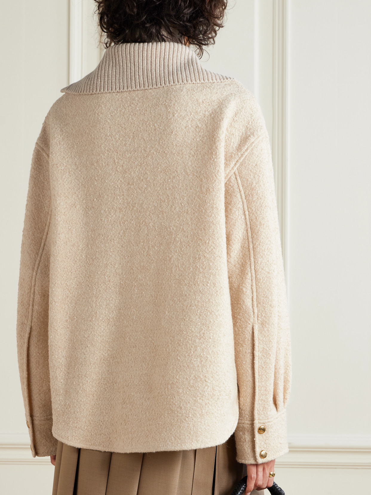 Moncler Jacke Aus Einem Wollgemisch In Neutral