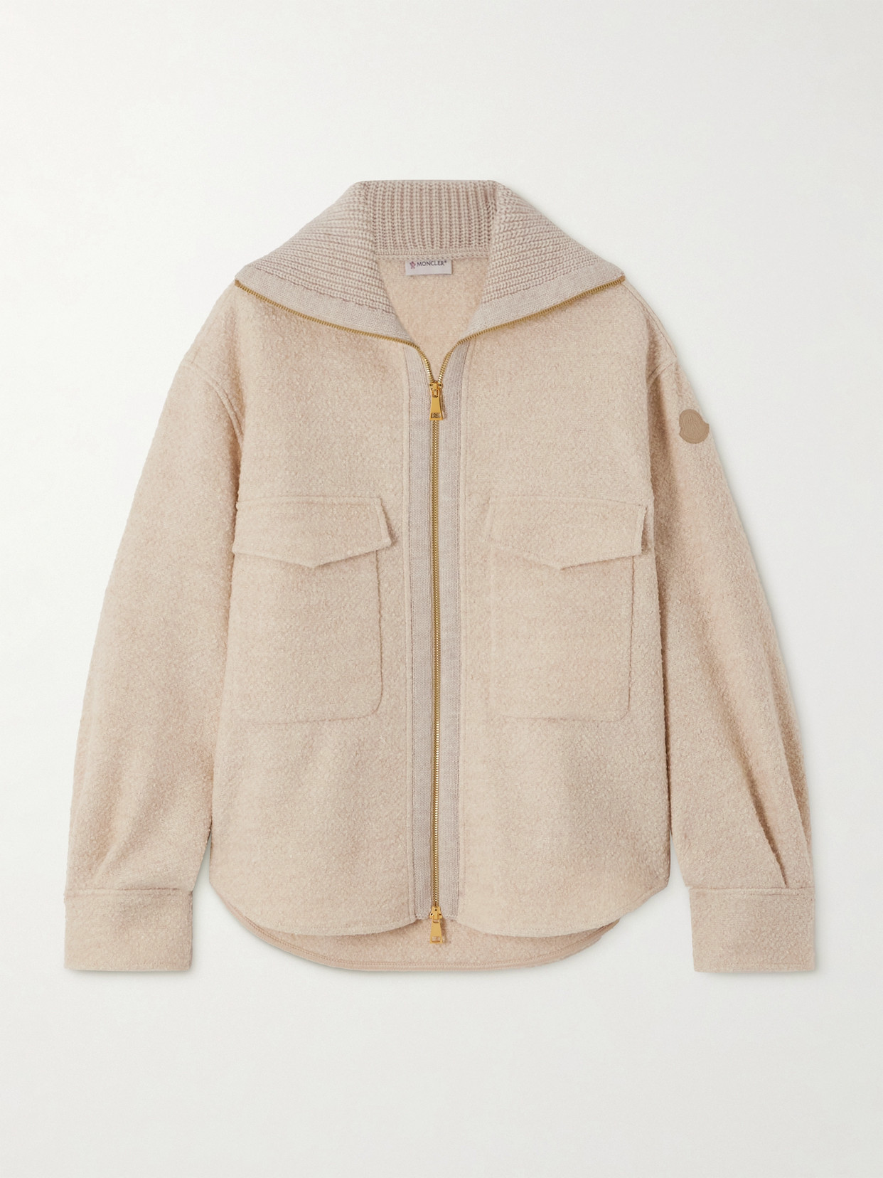 Moncler Jacke Aus Einem Wollgemisch In Neutral