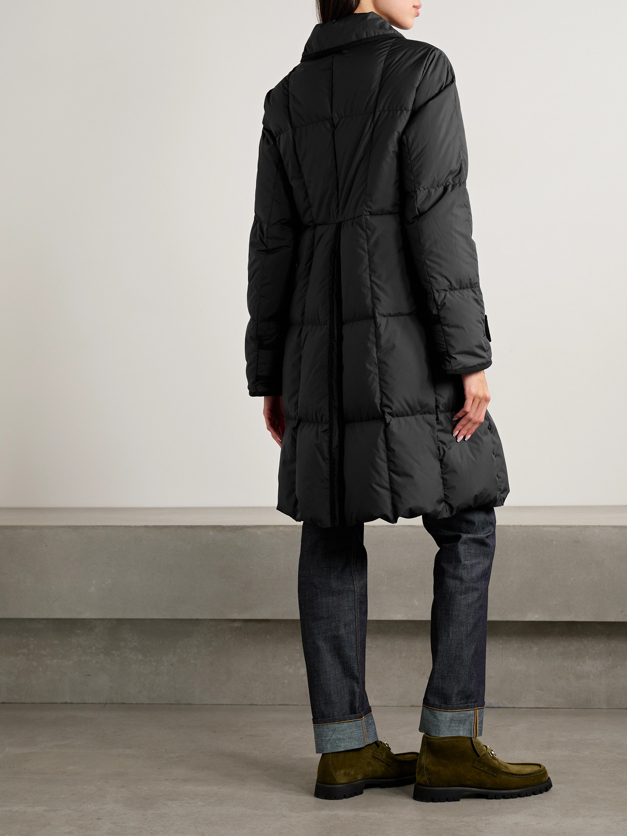 Moncler Achard Quilted Shell Down Coat In Black