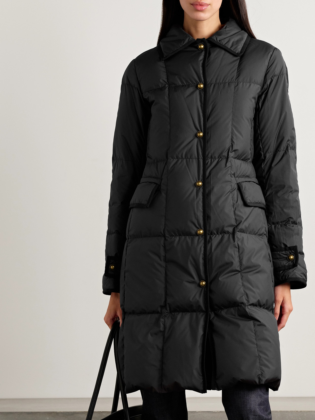 Moncler Achard Quilted Shell Down Coat In Black