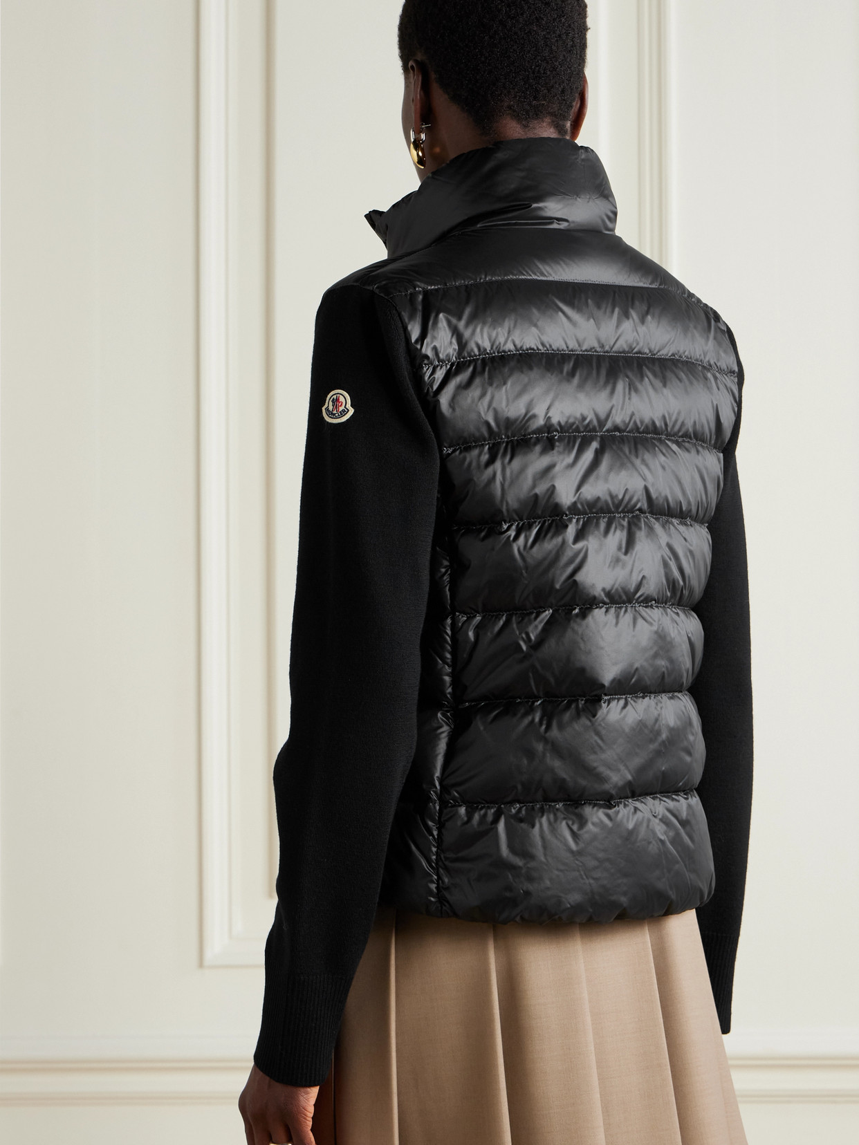 Wool And Shell Quilted Down Jacket