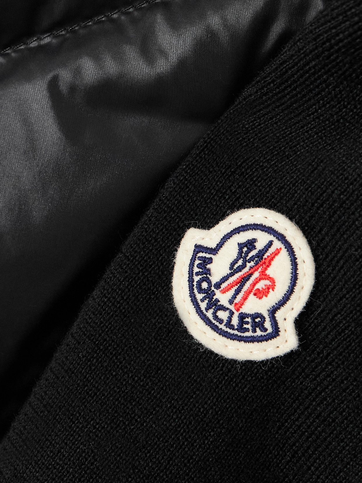 Wool And Shell Quilted Down Jacket