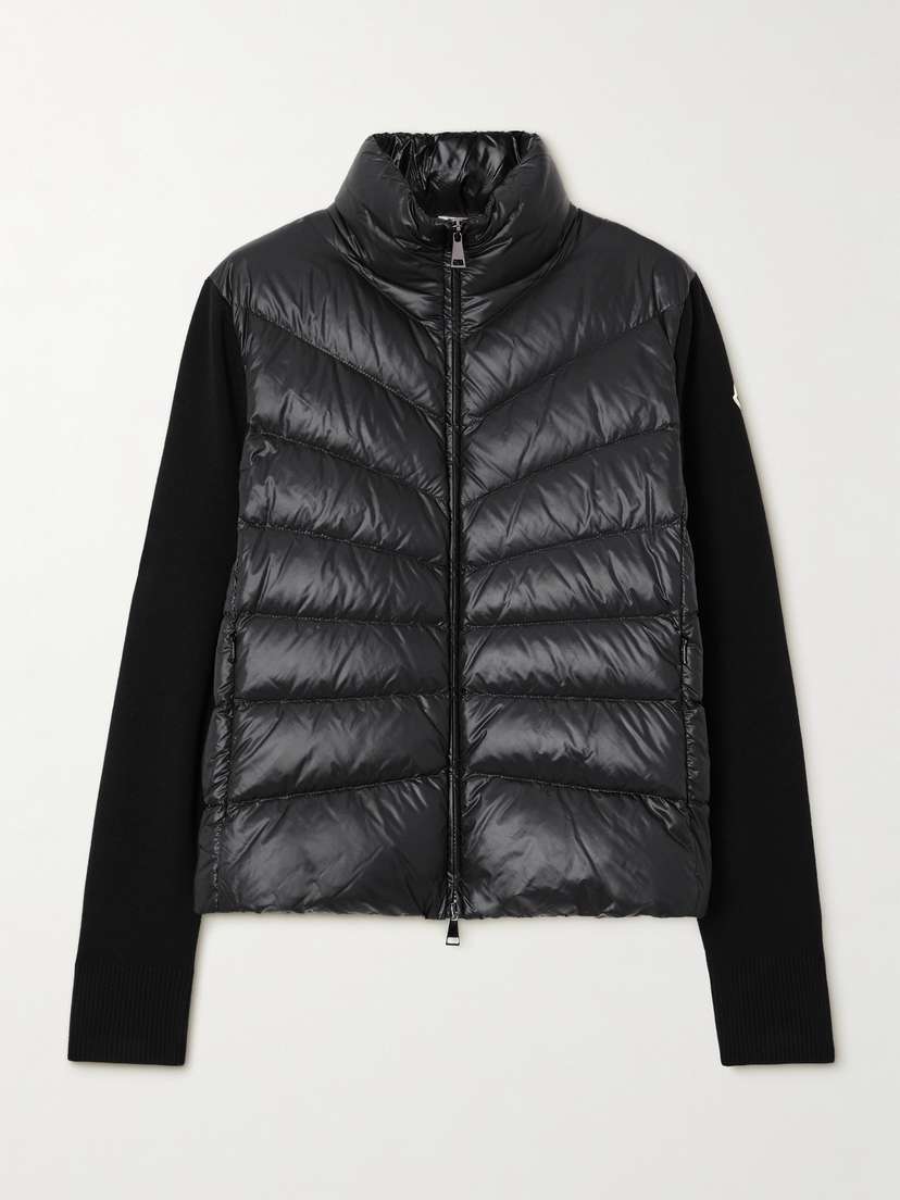 Moncler Wool And Shell Quilted Down Jacket