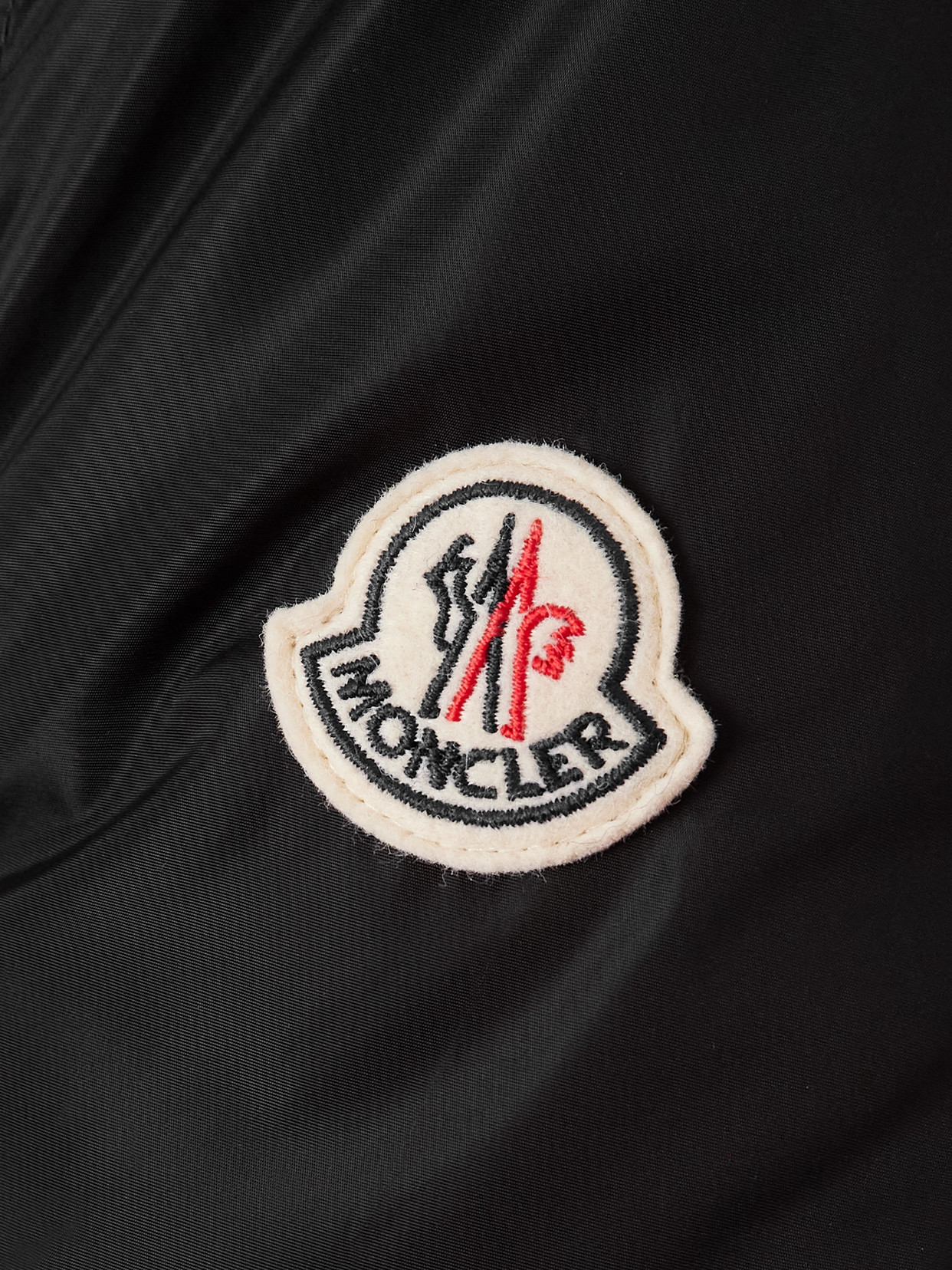 Appliquéd Hooded Down Coat