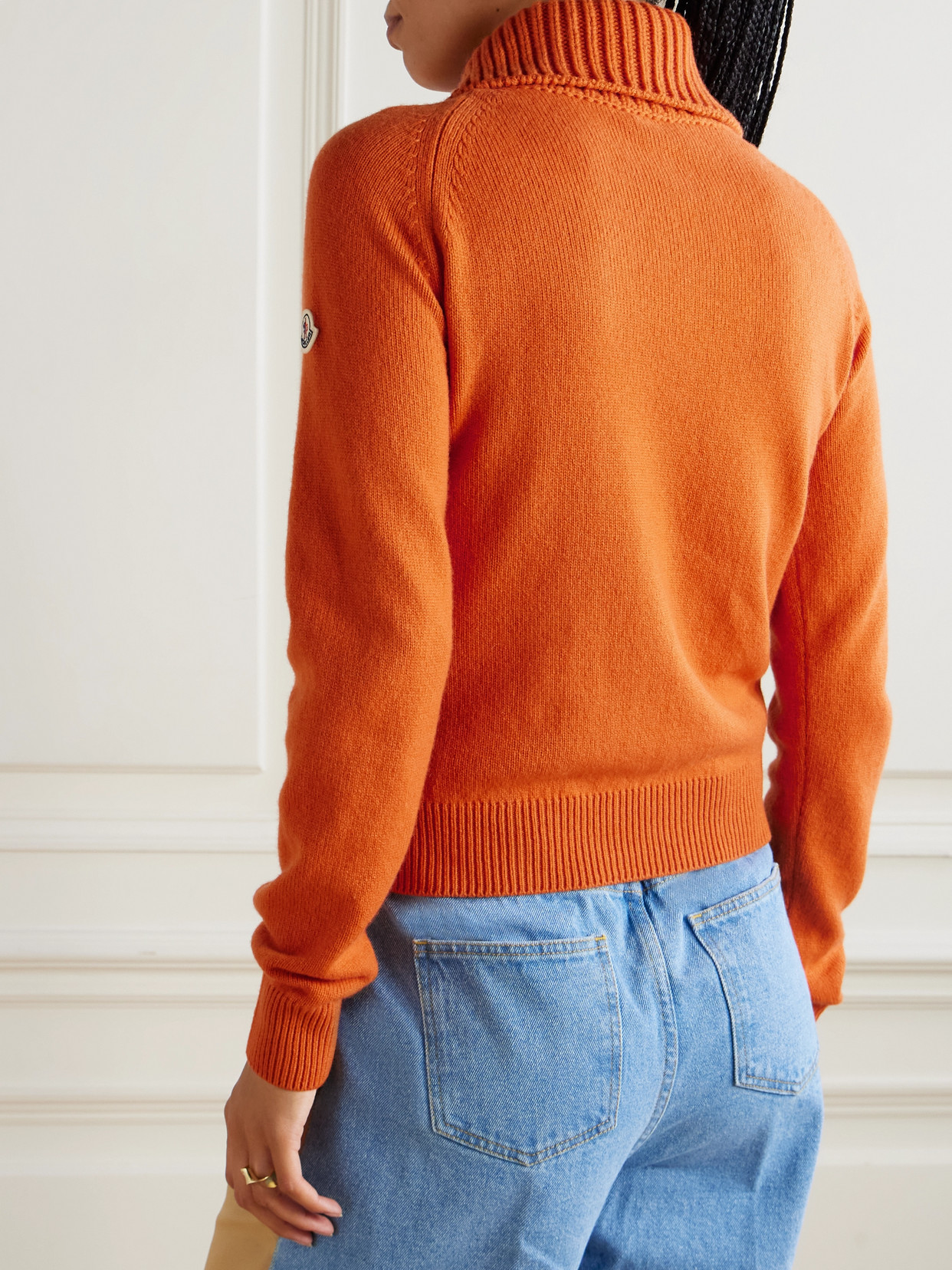 And Cashmere-Blend Turtleneck Polo Sweater