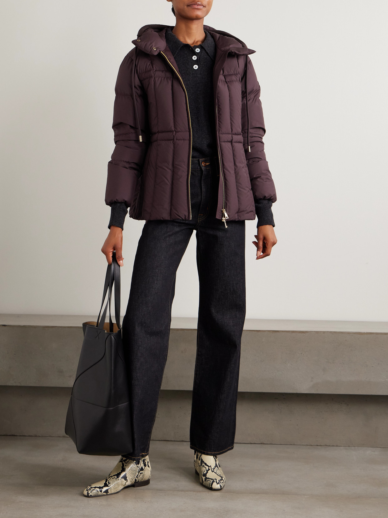 Estom Hooded Quilted Shell Down Jacket