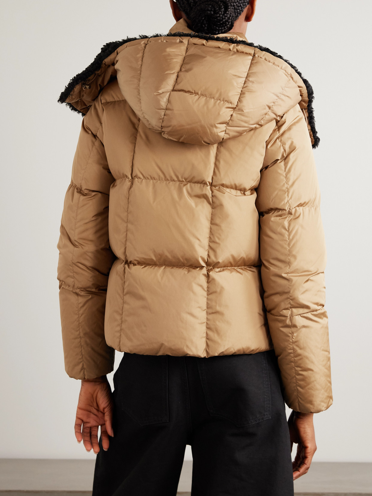 Castelnou Appliquéd Hooded Fleece-Trimmed Shell Down Jacket