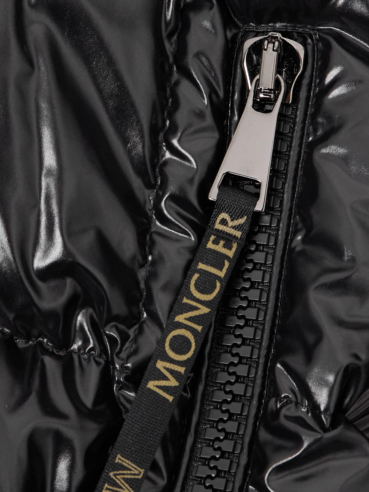 Moncler X Ee72 By Edward Enninful Lothar Glossy Down Jacket In Black