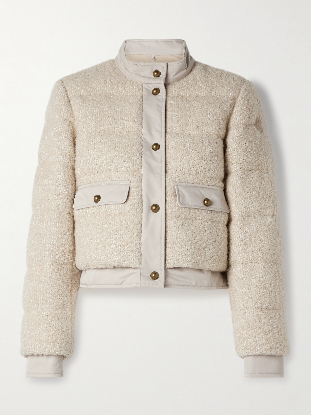 Moncler Button-down Bomber Jacket In White