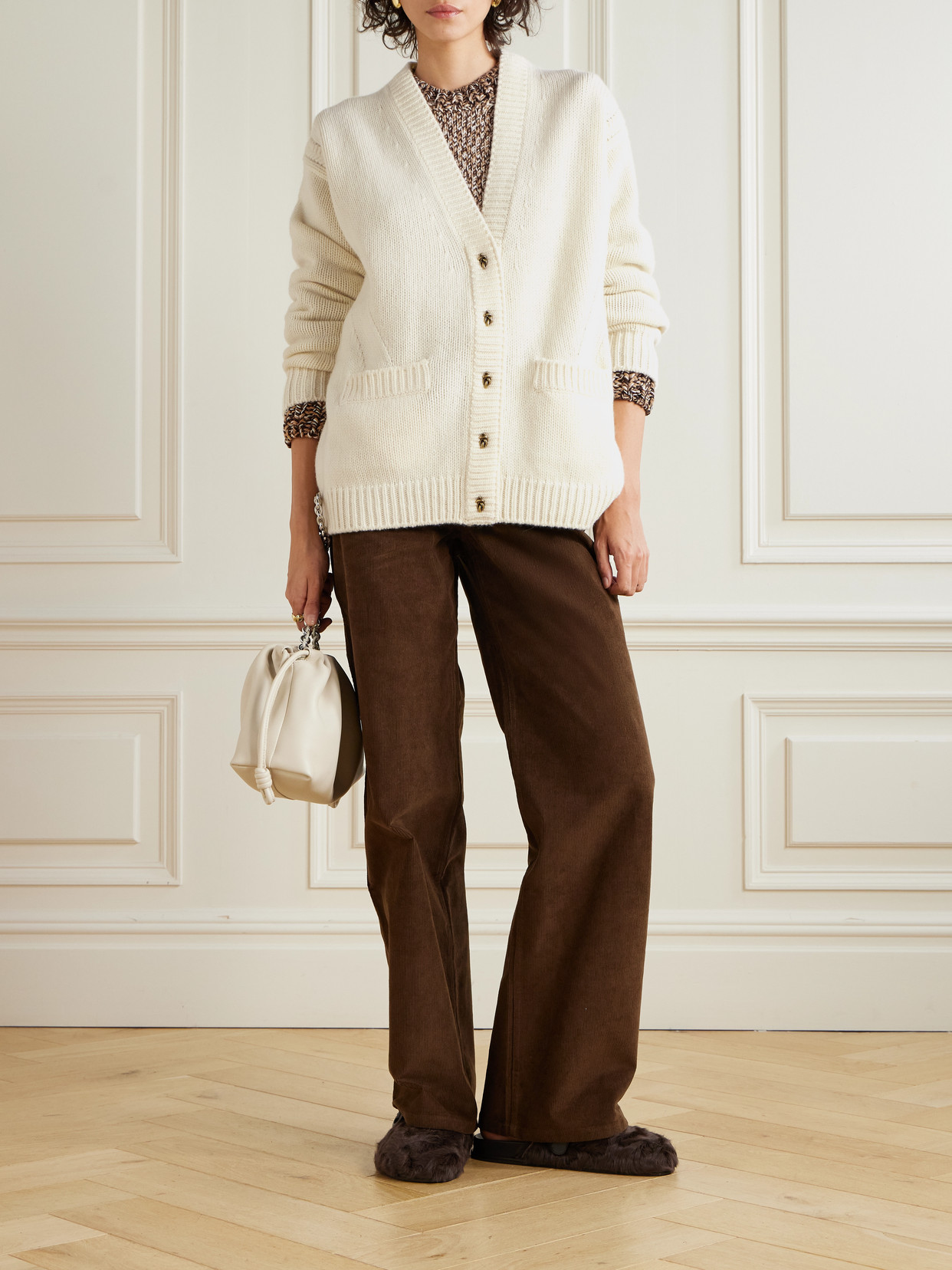 Moncler Wool And Cashmere-blend Cardigan In White