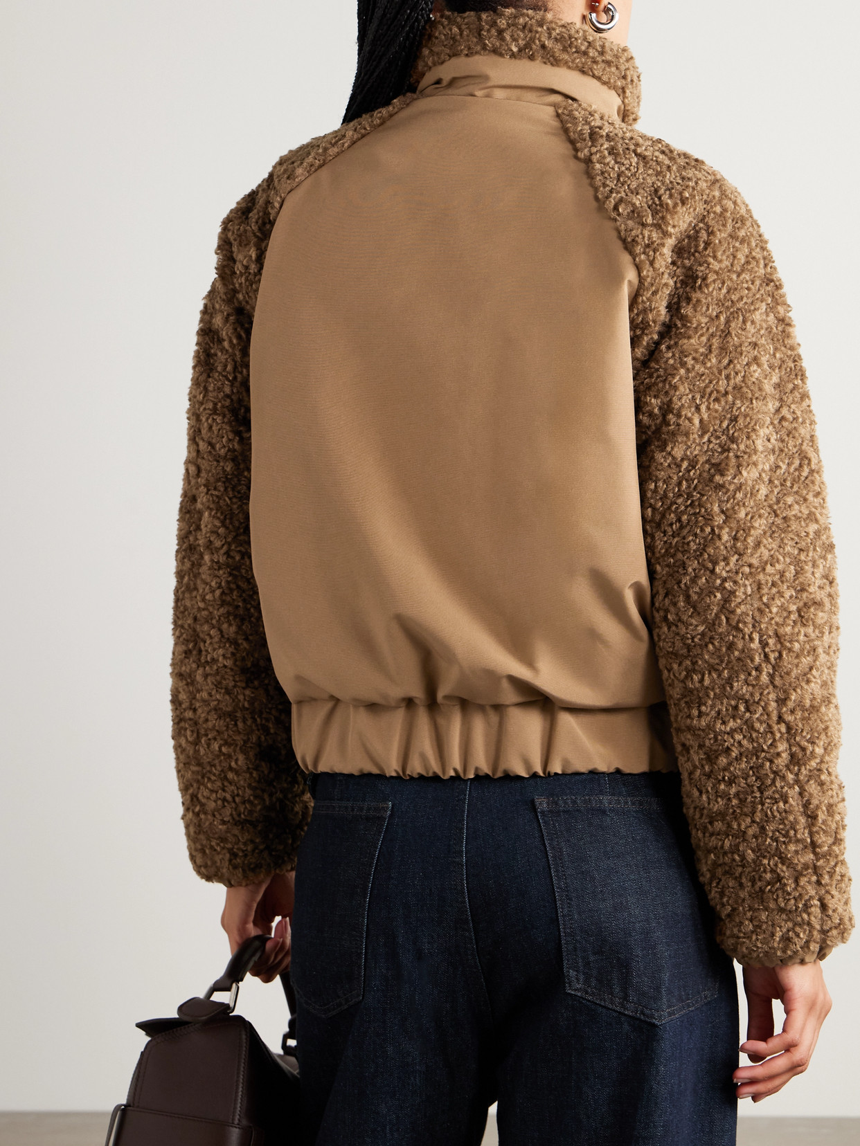 Coligny Shell-Trimmed Fleece Down Jacket