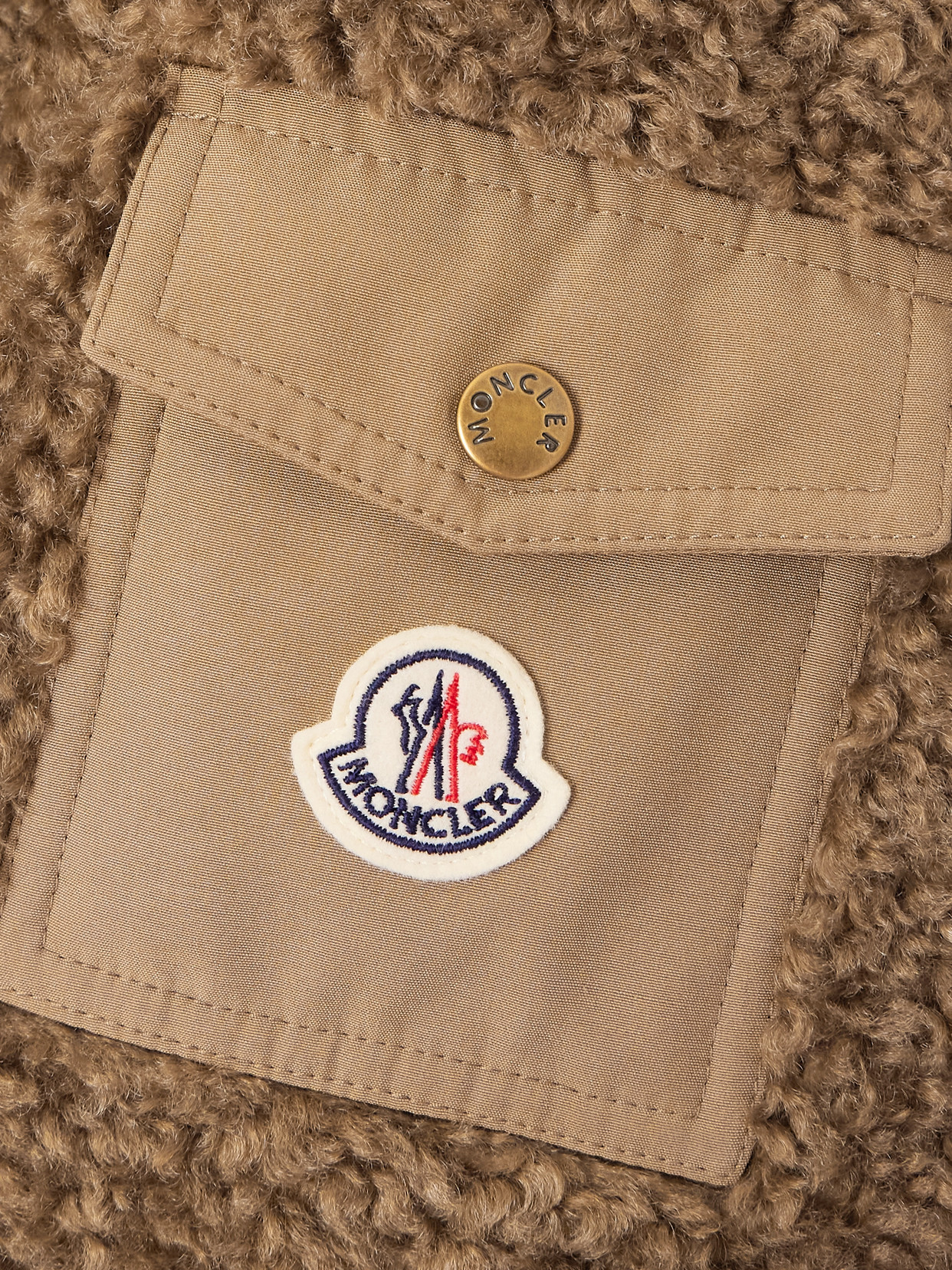 Coligny Shell-Trimmed Fleece Down Jacket