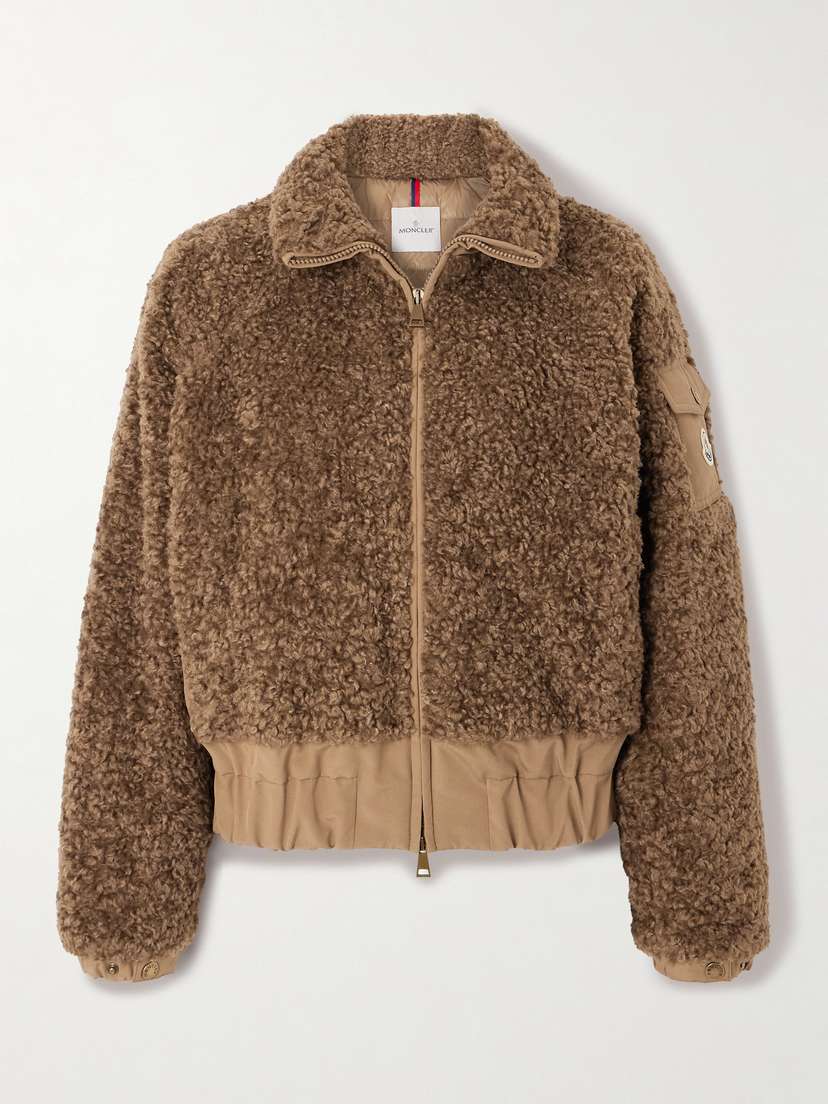 Moncler Coligny Shell-trimmed Fleece Down Jacket