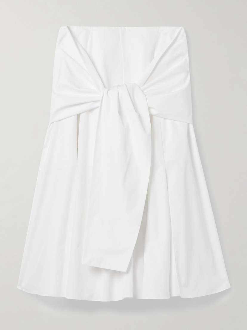Loewe — Layered cotton-poplin midi skirt