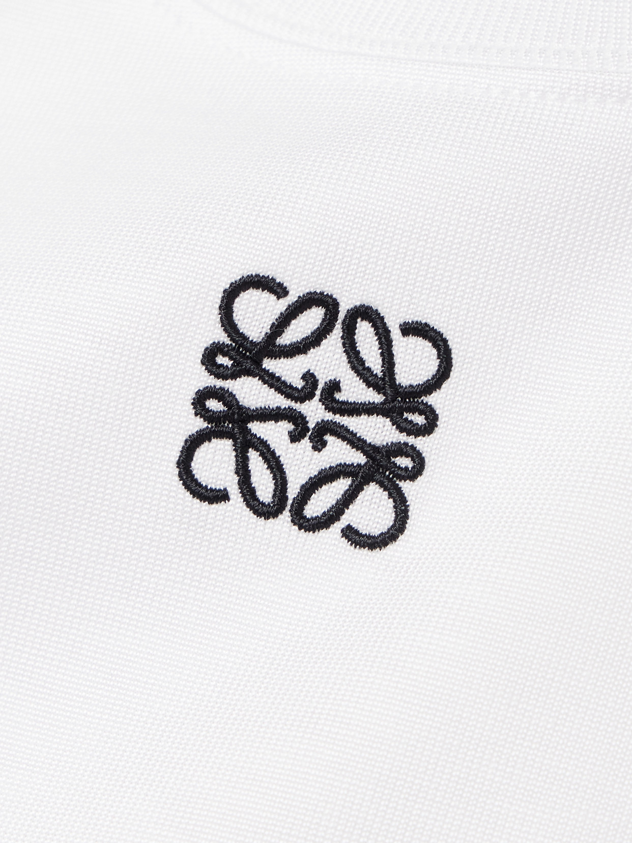 Loewe Anagram Embroidered Cotton-blend Jersey T-shirt In White