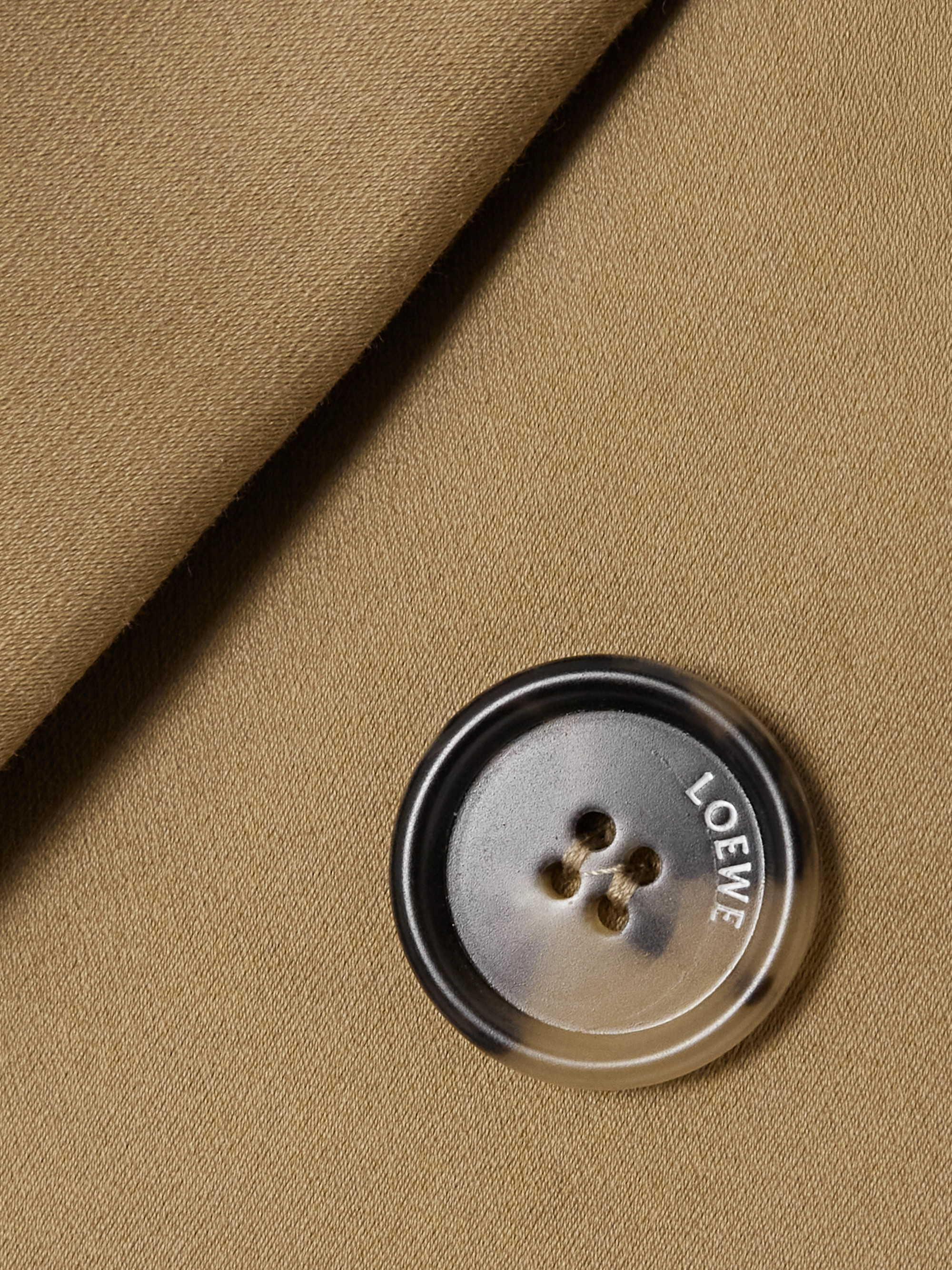 Loewe Double-breasted cape-effect organic cotton-gabardine jacket thumbnail