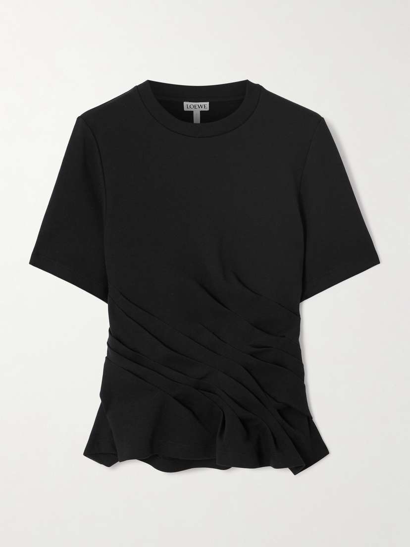 Loewe Draped Cotton-blend Jersey T-shirt
