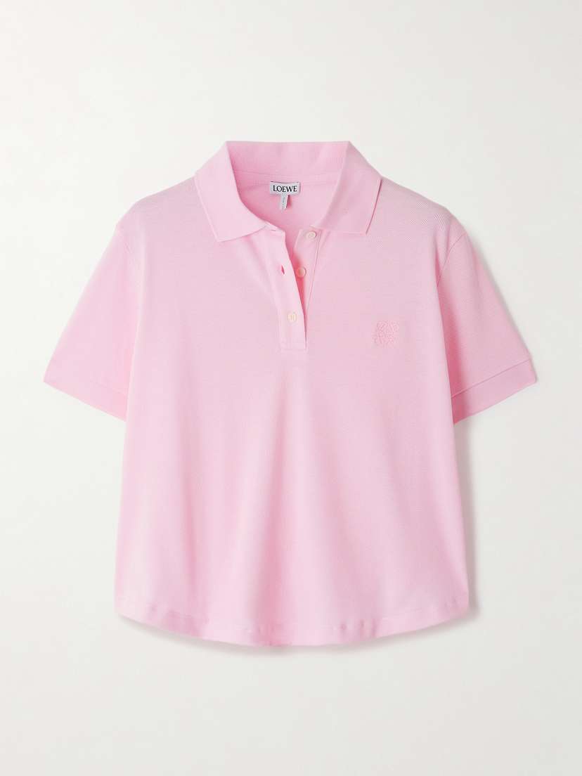 Loewe Embroidered Cotton-piqué Polo Shirt