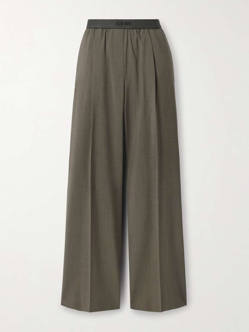 Loewe Pleated Wool Straight-leg Pants