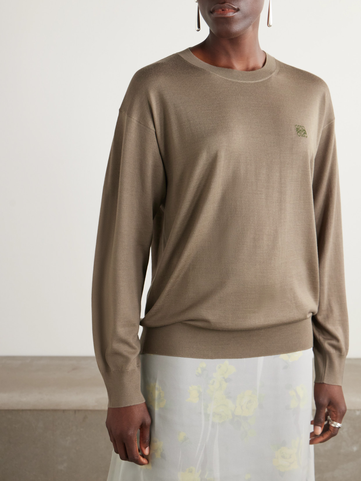 Loewe Embroidered Wool Sweater