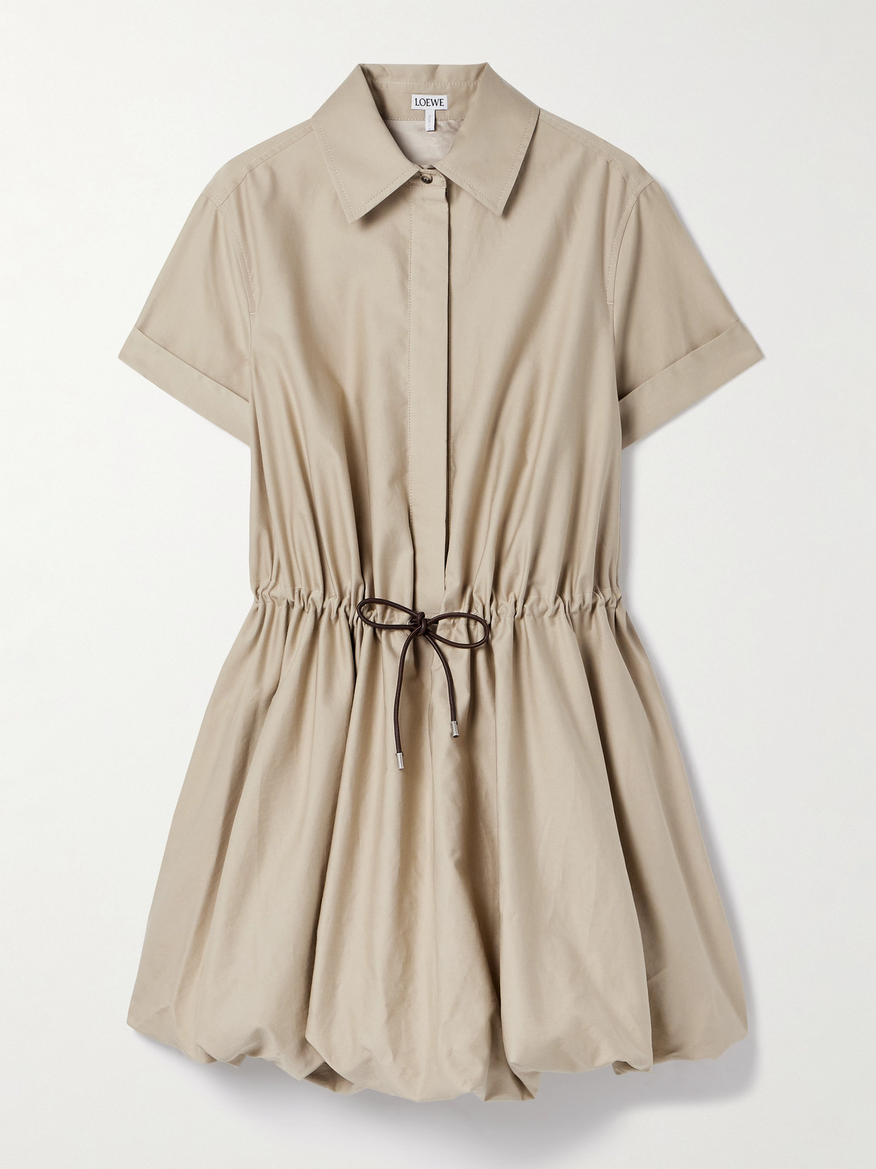 loewe short dress Shirt dress in cotton blend Black