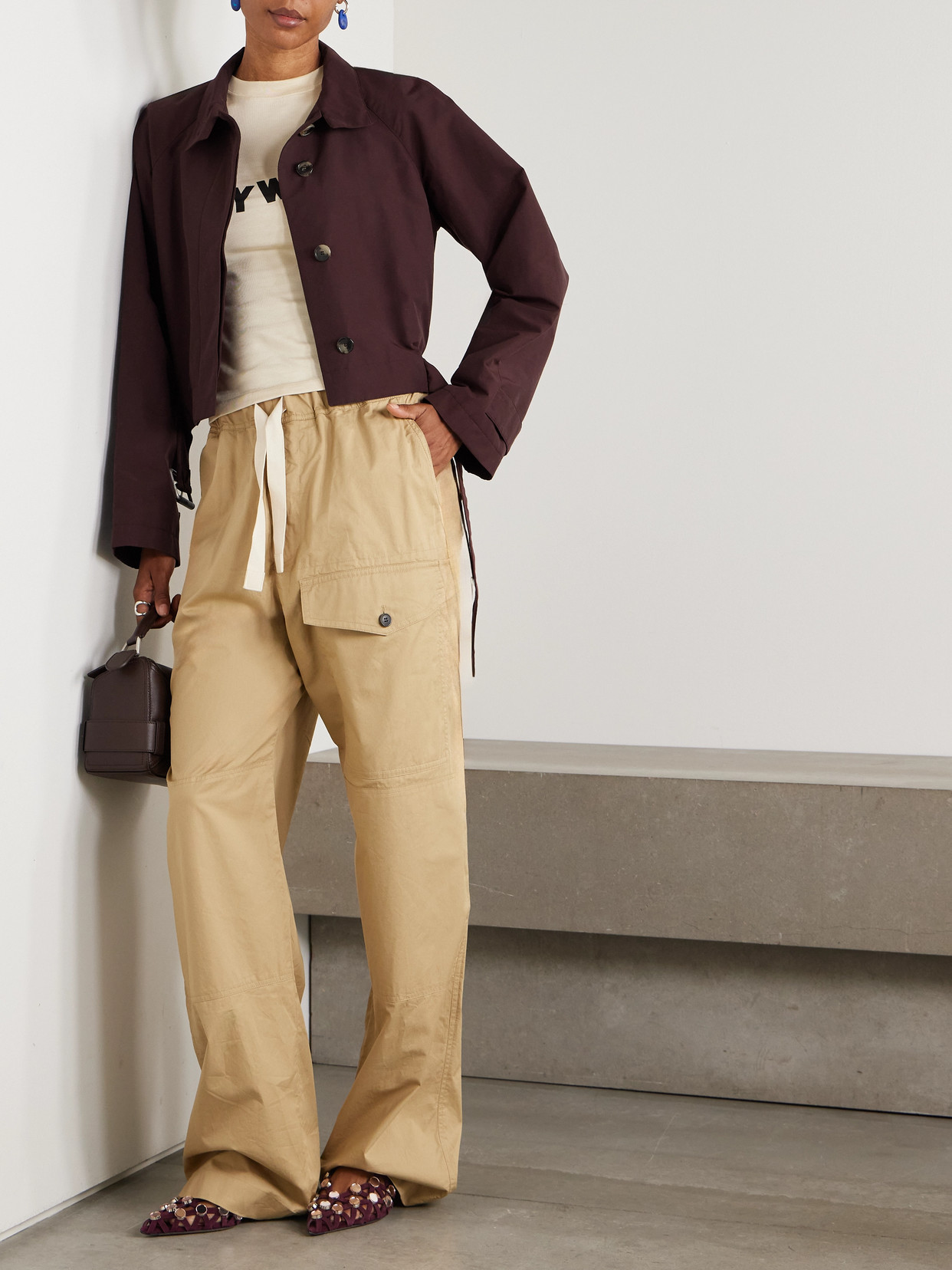 Loewe Belted Cotton-blend Shell Jacket