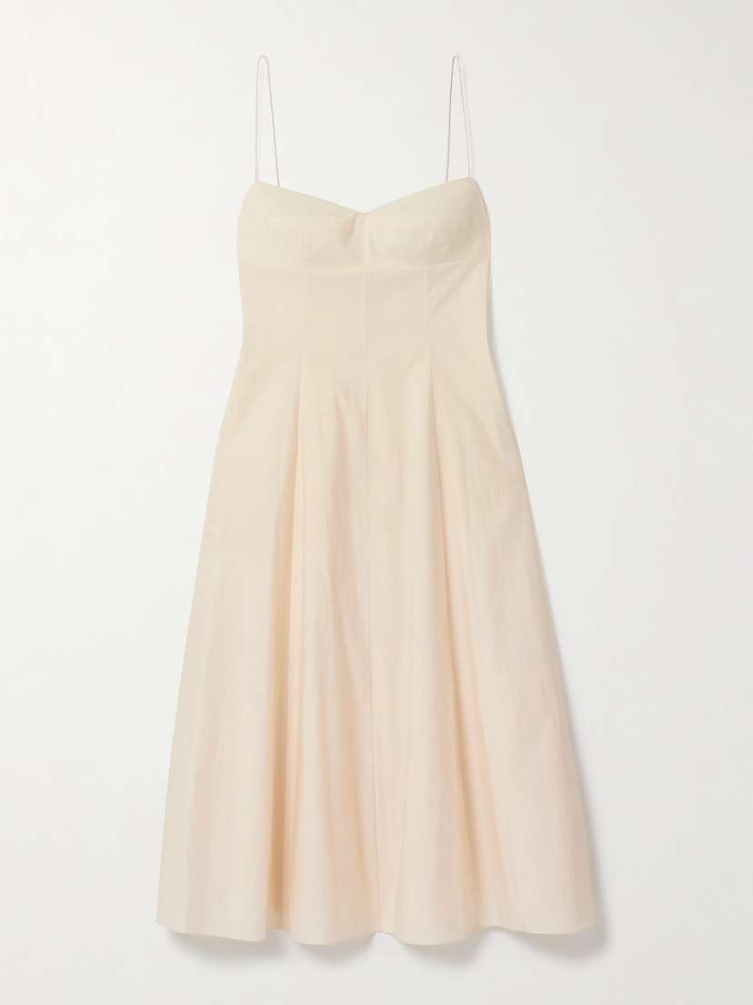 Khaite Isabella Cotton-canvas Midi Dress