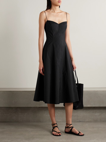 KHAITE Isabella cotton-canvas midi dress