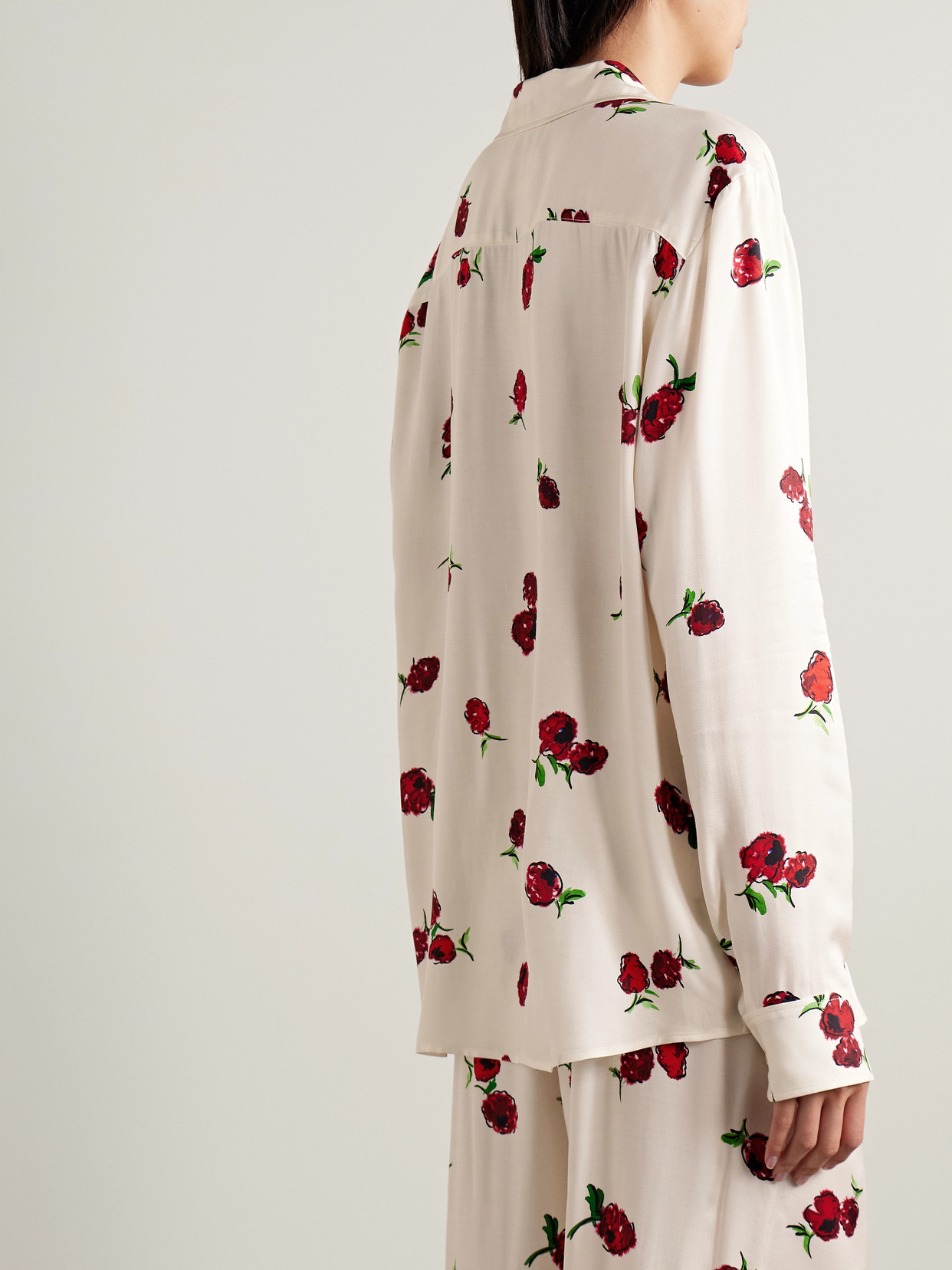 Khaite Argo Raspberry-print Shirt In White