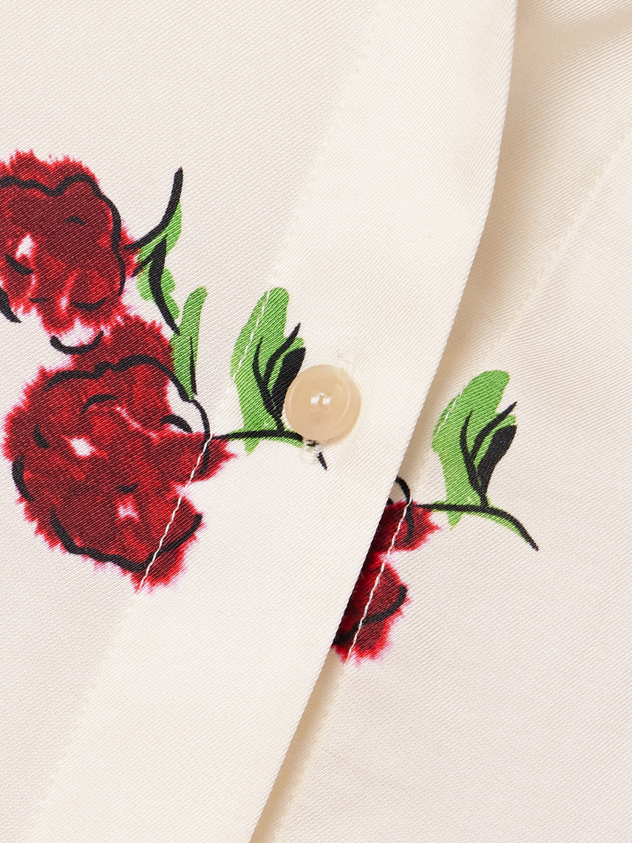 Khaite Argo Raspberry-print Shirt In White