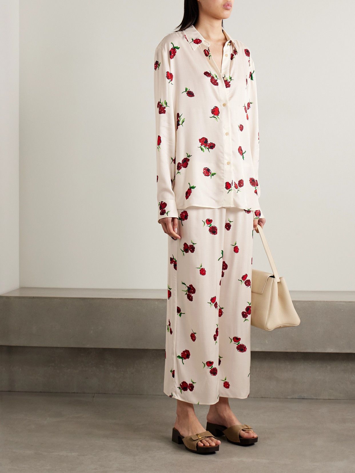 Khaite Argo Raspberry-print Shirt In White